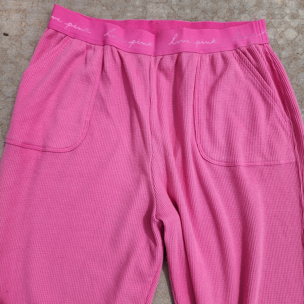 VS Victorias Secret Pink Waffle Thermal Sleep Pant Leggings Pajama Loungewear, M - Picture 4 of 9